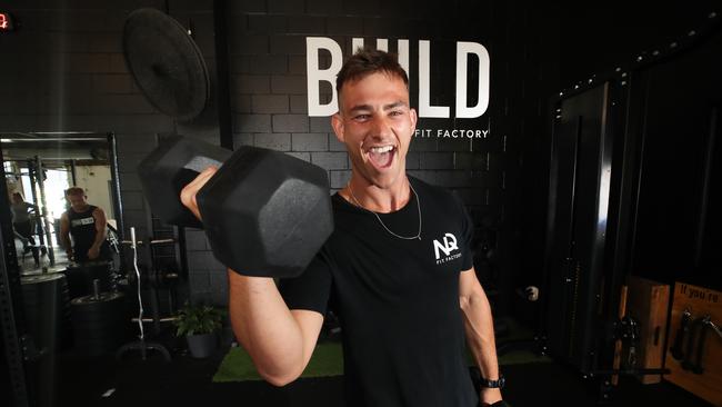 Jack Jeffress has been named the Gold Coast's best personal trainer. He says he loves being able to change peoples lives but also give them the tools to continue a healthy lifestyle. Jack training at Bundall. Picture Glenn Hampson