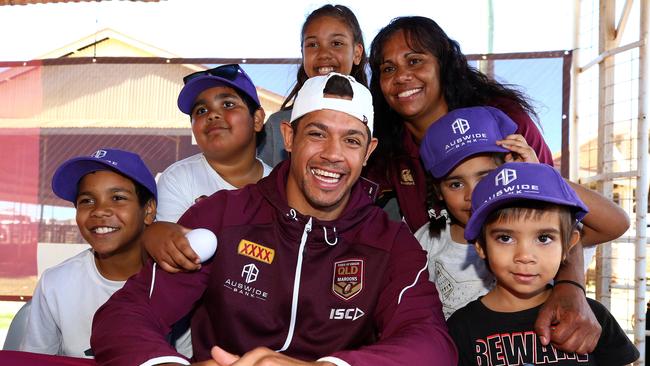 Dane Gagai meets the Ebsworth-Briggs family. Image: Adam Head