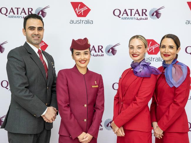 QATAR AIRWAYS AND VIRGIN AUSTRALIA CELEBRATE NEW STRATEGIC PARTNERSHIP AT BRISBANE AIRPORT LAUNCH EVENTPhoto - suppliedEscape 18 Sept 2022doc holiday