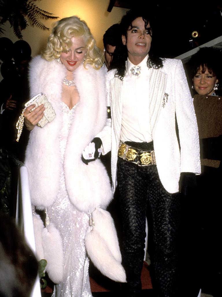 Madonna and Michael Jackson at the Oscars in 1991. Picture: Getty