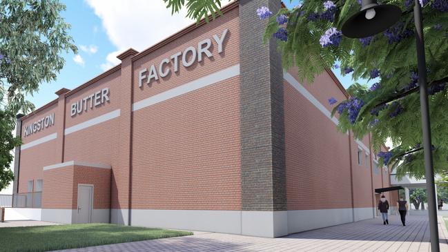 An artist's impression of the $12 million conversion of the Kingston Butter Factory into an innovation and event centre.