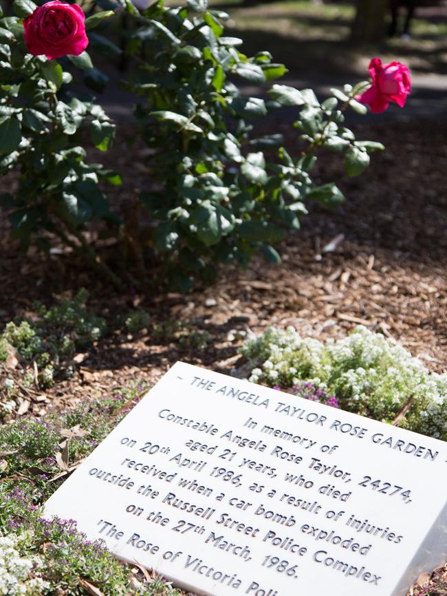 The Angela Taylor Memorial Rose Garden.