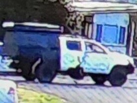 The vehicle was described as being a white utility with a metal tray, a black canopy and a black toolbox with metal racks on top. Picture: NSW Police