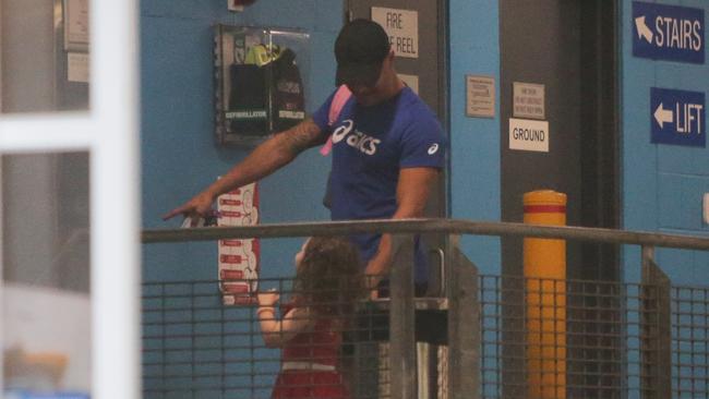 Michael Clarke dropping his daughter off at preschool in Rose Bay this morning. Picture: Liam Driver