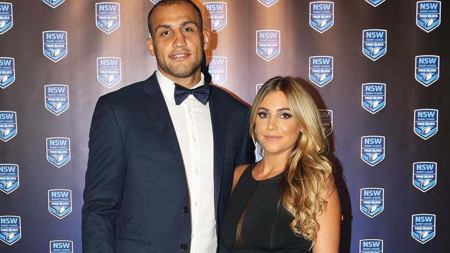 Ferguson and Bianca Menniti during the NSW State of Origin Blues' Ball. Photo: Brett Costello