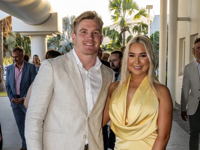 Tom Dearden and Tahlia Church. Cowboys 2024 Awards Presentation Night. Photo: Michael Chambers.