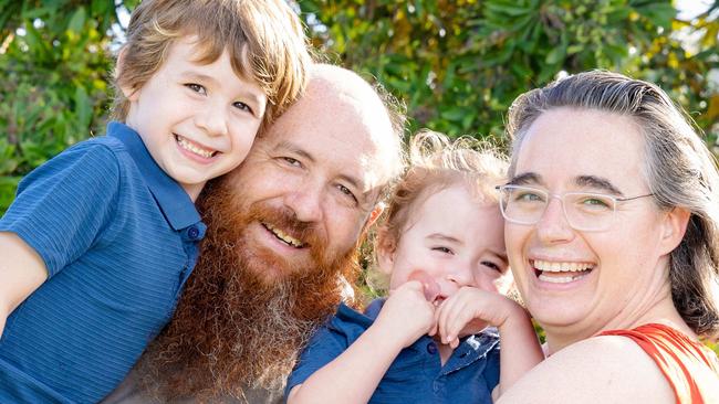 Steve and Carolyn Pearce with four-year-old Josiah and two-year-old John, Tuesday, January 14, 2025 - Picture: Richard Walker