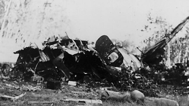 The crash site of US Flying Fortress at Bakers Creek, Mackay, in 1943.