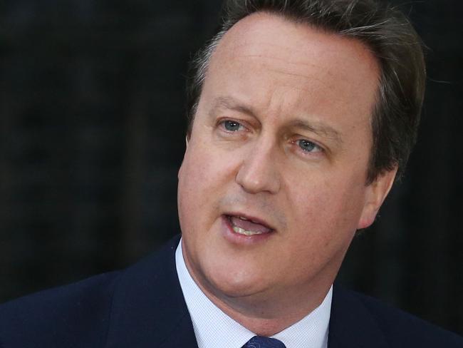 (FILES) Outgoing British prime minister David Cameron speaks outside 10 Downing Street in central London on July 13, 2016 before going to Buckingham Palace to tender his resignation. Former UK premier David Cameron made a surprise return to frontline politics on November 13, 2023 after British leader Rishi Sunak appointed him foreign secretary in a government reshuffle. Cameron, who was Britain's leader from 2010 to 2016 before quitting after losing the Brexit referendum, replaces James Cleverly -- who was appointed interior minister -- in an unexpected move. (Photo by JUSTIN TALLIS / AFP)