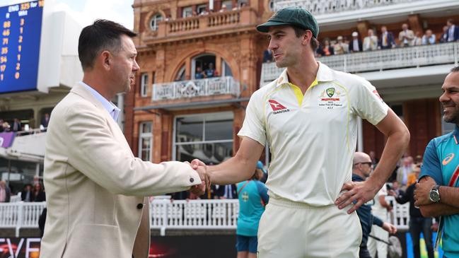 Ricky Ponting with Pat Cummins at Lord’s. Picture: Getty Images