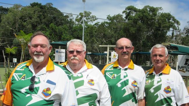 Bongaree Bowls Club Men's Championship Pairs 2020 Barry France and Gordon Pitts V Arne Jensen and David Vaughan.