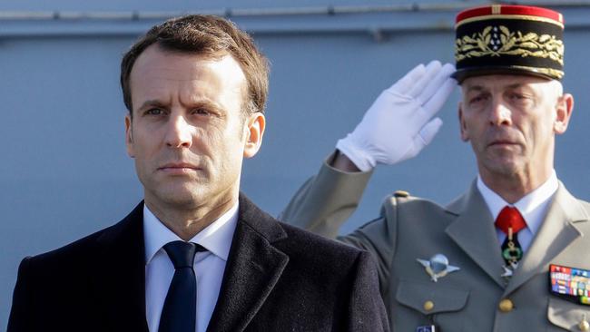 French President Emmanuel Macron, pictured here in January with French Army Chief of Staff, General Francois Lecointre.
