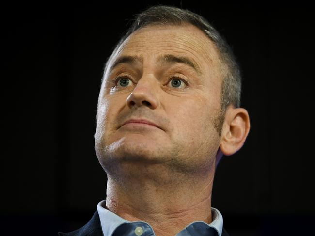 Climate 200 founder Simon Holmes ÃƒÂ  Court addresses the National Press Club in Canberra, Wednesday, February 16, 2022. (AAP Image/Lukas Coch) NO ARCHIVING