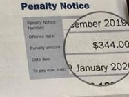 A cyclist received three fines from police.