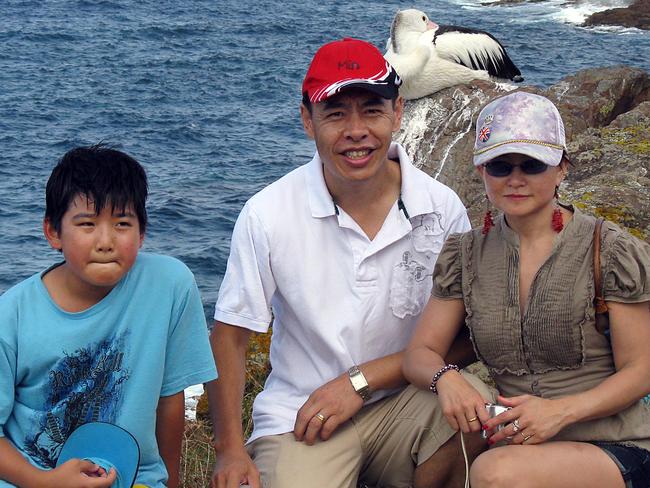 Min Lin, Lily Lin and son Henry Lin.