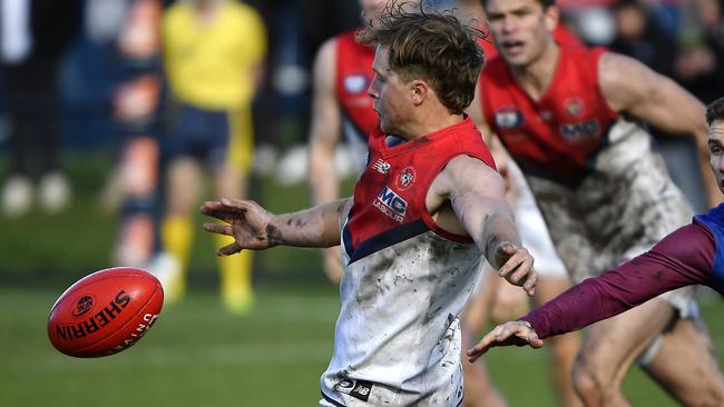 Tyler Barnes in action for Diamond Creek. Picture: Andrew Batsch
