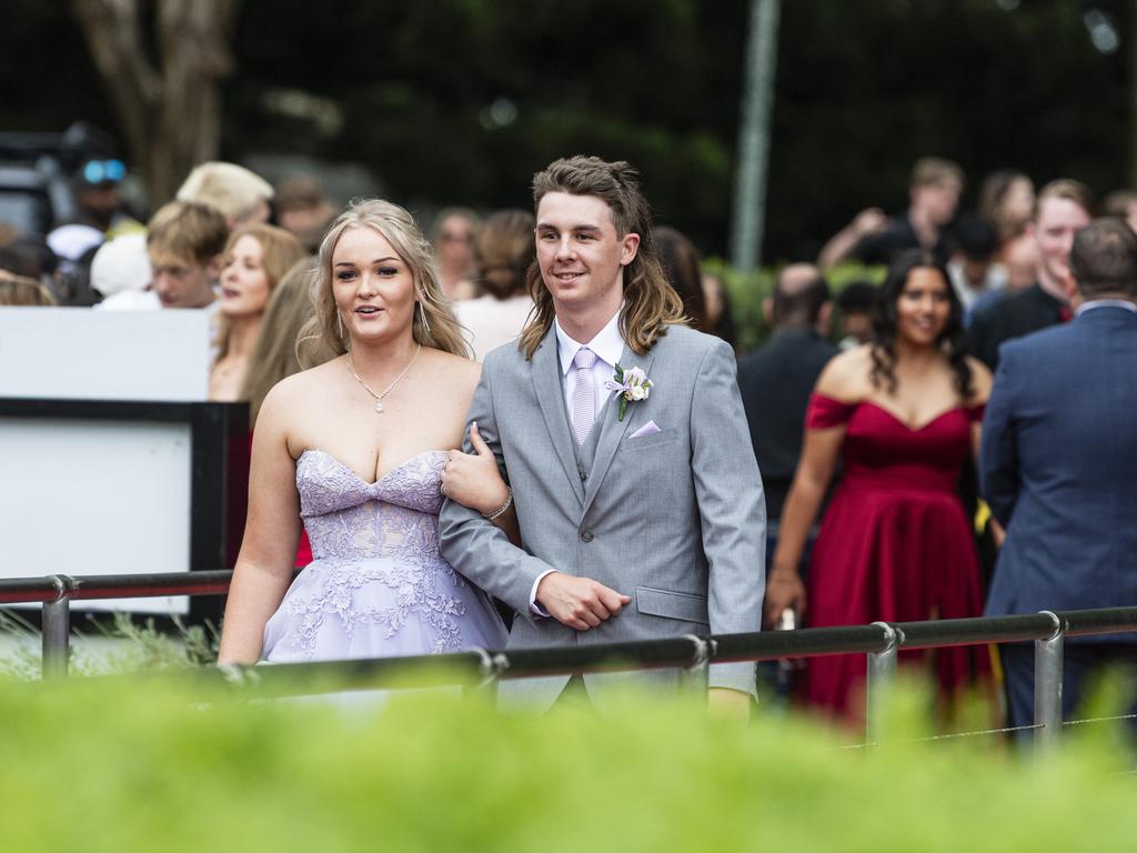 Shakera Flanagan and Billy Retallick at Centenary Heights State High School formal at Picnic Point, Friday, November 15, 2024. Picture: Kevin Farmer