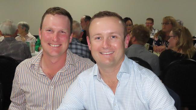 Jason Erbacher and Ross Leggett from Kingaroy at the 2023 Kingaroy Show Dinner.