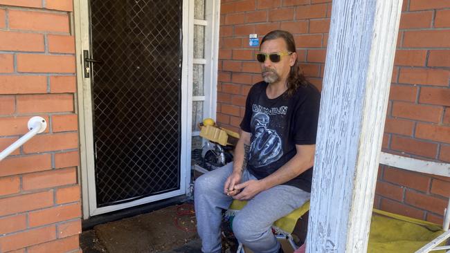 A man, who identified himself as Rick, visits the property where a serious assault and break-in occurred. Picture: Kathryn Bermingham