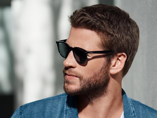 Liam Hemsworth in the eye-wear campaign. Picture: Hugh Stewart