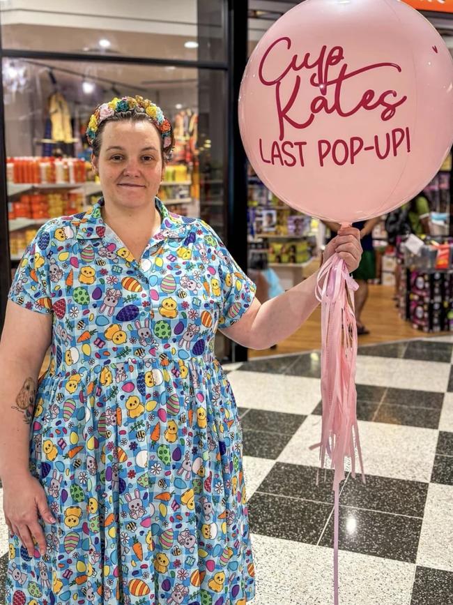 Kate Jordan wrapped up her final day selling treats at pop-up shops in April 2025. Photo: Facebook.