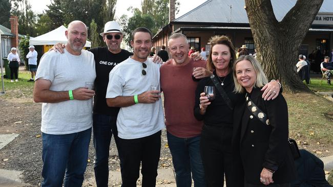 Tinamba Food and Wine Festival — Shane, Cindy, Adrian, Craig, Rachael and Emma. Picture: David Smith