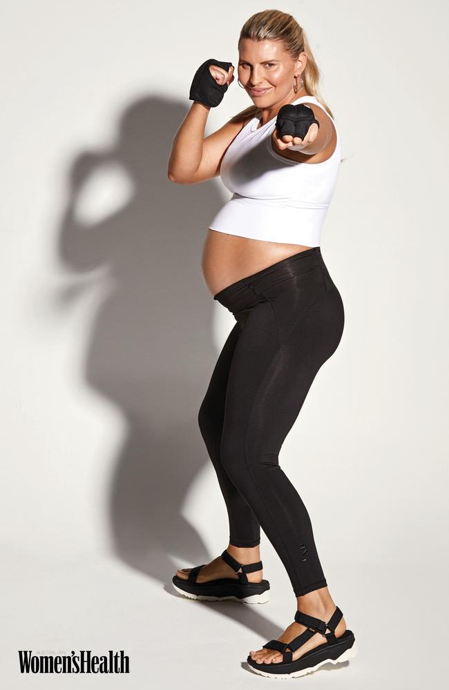 She was 26-weeks pregnant for the stunning shoot. Picture: Supplied/Women’sHealth