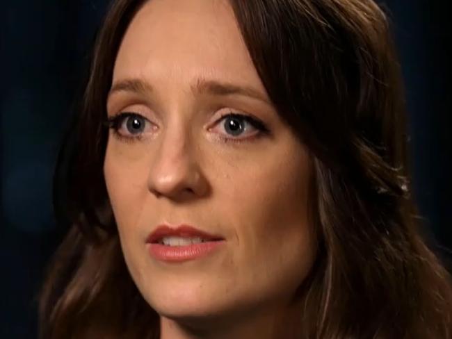 Former political staffer Sally Rugg on 60 Minutes. Picture: Nine