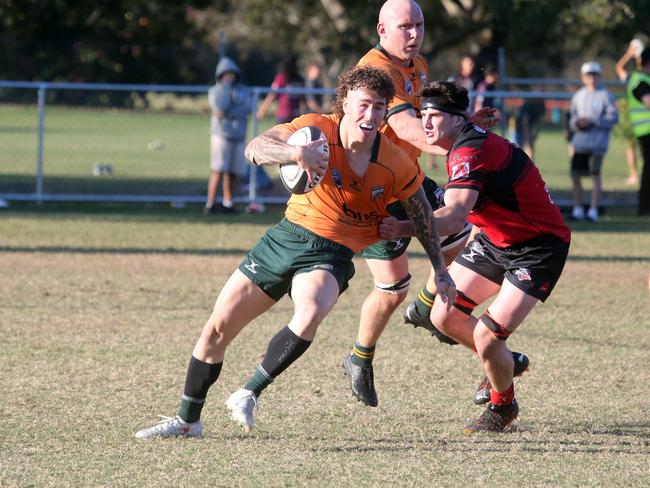 GCDRU First Grade (Phil Temperton Cup) Grand Final. Dolphins vs. Knights. Milan Cookson. 19 August 2023 Broadbeach Waters Picture by Richard Gosling