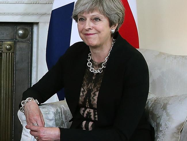 POOL PHOTOS FAIRFAX and AAP- PM Malcolm Turnbull meeting British PM Theresa May, at 10 Downing street in London, England.  Picture Kym Smith