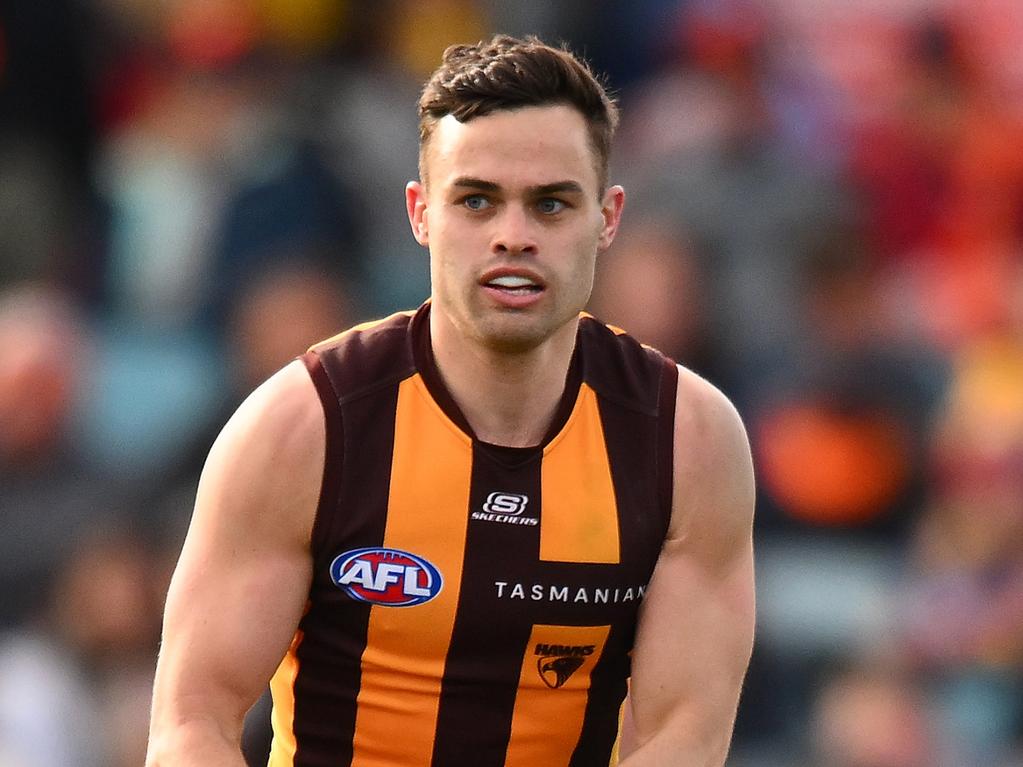 Karl Amon has become Hawthorn’s main distributor. Picture: Morgan Hancock/Getty Images