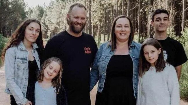 Ryan Cook and his family. Picture – GoFundMe.