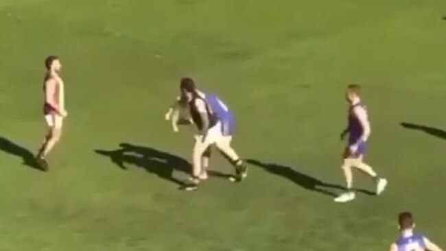 The second of two hits during the EDFL grand final.