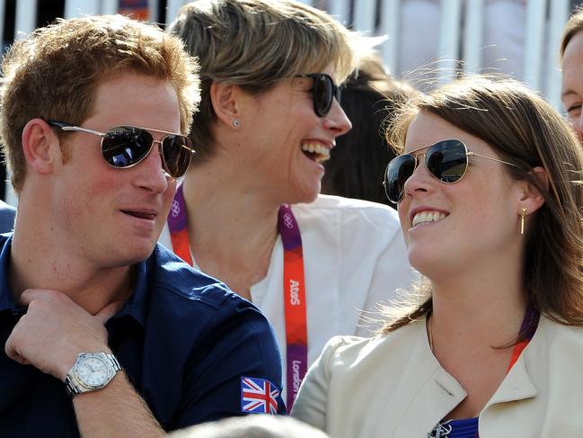 Royal cousins Prince Harry and Princess Eugenie are the closest of the Queen’s grandchildren. Picture: Getty Images