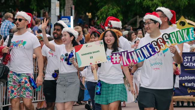 The Kindness Shake group in the annual Christmas Pageant and Parade down the Esplanade and Knuckey Streets. Picture: Glenn Campbell