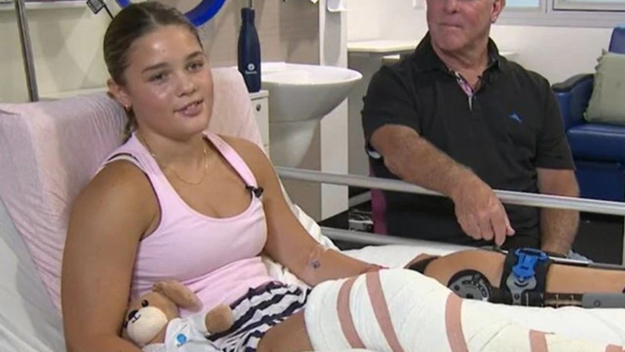 Sarah Jacka, 12, broke both her legs after diving from the cliff.