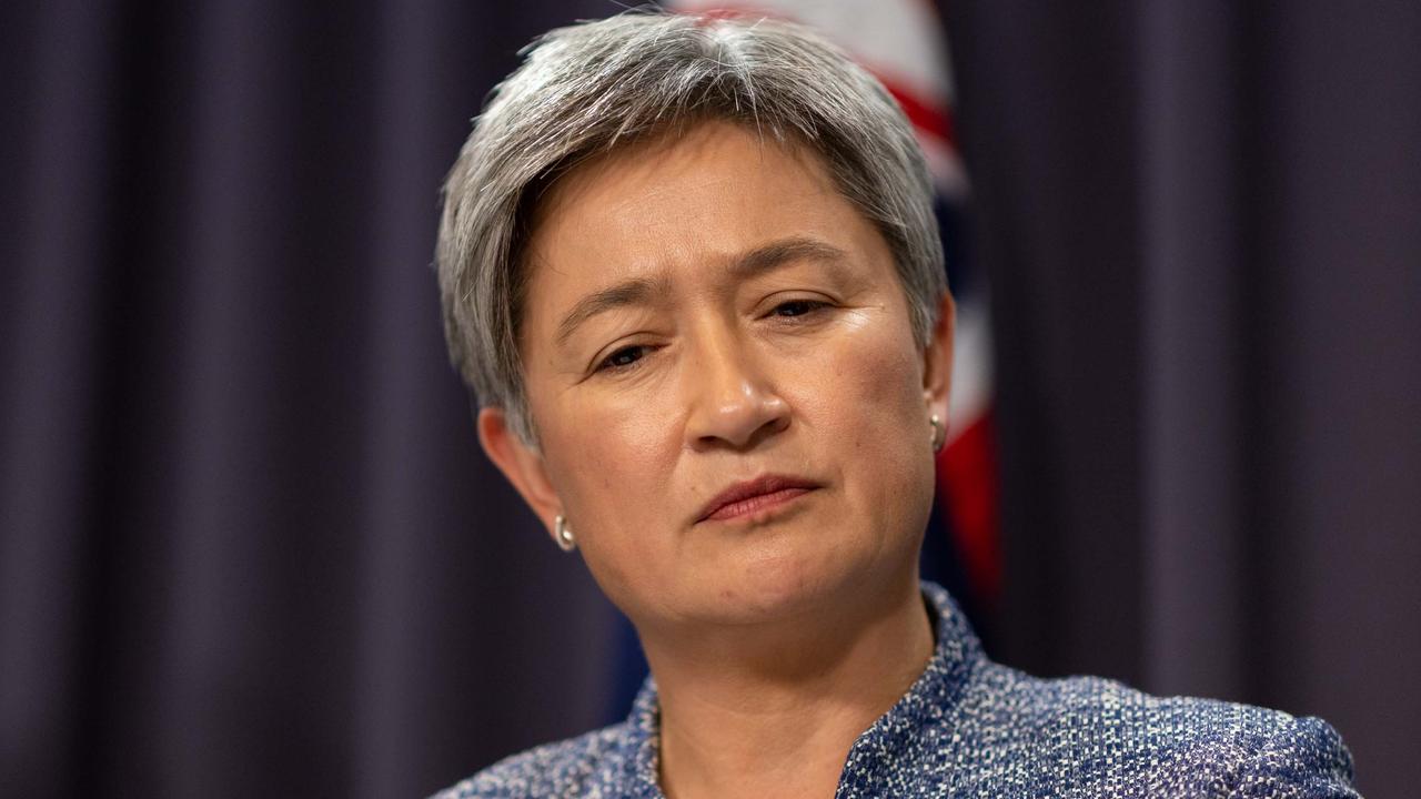 Foreign Affairs Minister Penny Wong said she received the ‘sad news’ overnight. Picture: NCA NewsWire / Gary Ramage.