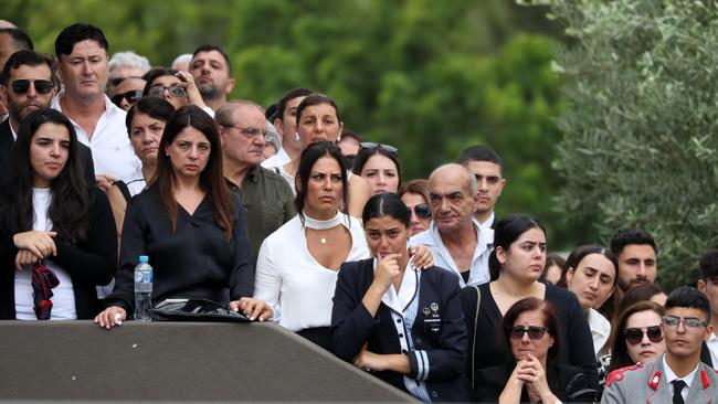 Large crowds of mourners at the Our Lady of Lebanon Cathedral in Harris Park. Picture: Jonathan Ng