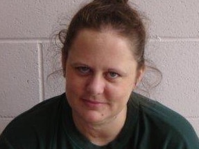 Pictured Rebecca Butterfield in prison.