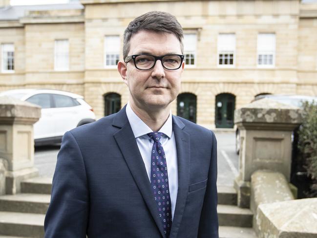 Labor member for Huon Bastian Seidel in front of parliament. Picture Eddie Safarik