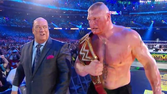 Brock Lesnar retained the WWE Universal Championship in the main event of WrestleMania 34.