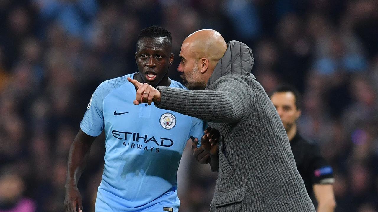 Manchester City's defender Benjamin Mendy was the subject of the offensive tweet. Picture: AFP