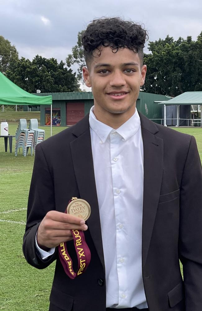 Jack Boland the St Patrick's fullback with his Doubles Daley medal