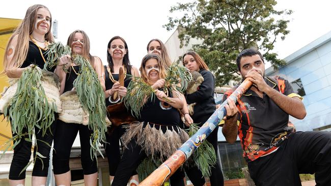 An indigenous performance during NAIDOC Week. Picture: Steve Tanner