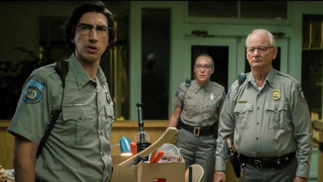 Adam Driver, Chloë Sevigny and Bill Murray in The Dead Don't Die.