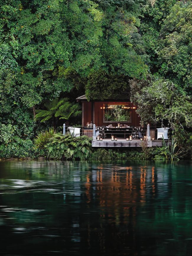 Huka Lodge at Lake Taupo on New Zealand’s North Island, has the luxe vibe nailed. Source: Patrick Reynolds