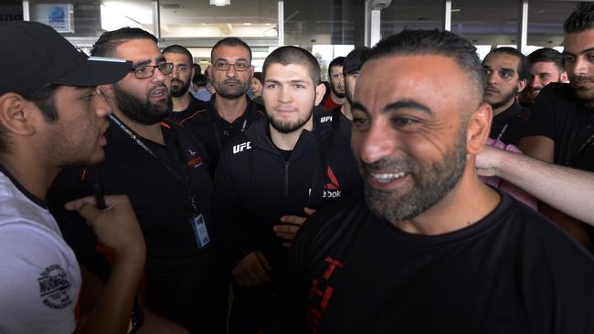 Nurmagomedov was greeted by plenty of fans in Sydney. (Jeremy Piper)