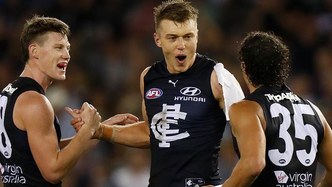 Patrick Cripps is set to sign a long-term extension with the Blues. Picture: AFL Photos/Getty Images