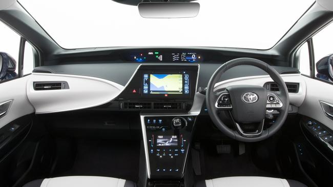 The Mirai’s space-age interior. Pic: Supplied.