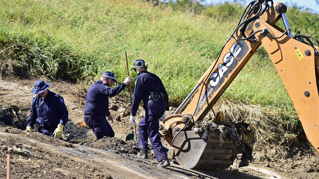 QPS forensic officers search the Bowen rubbish Dump for materials from 1998 in possible relation to Rachel Antonio's disappearance during that time. Picture: Wesley Monts